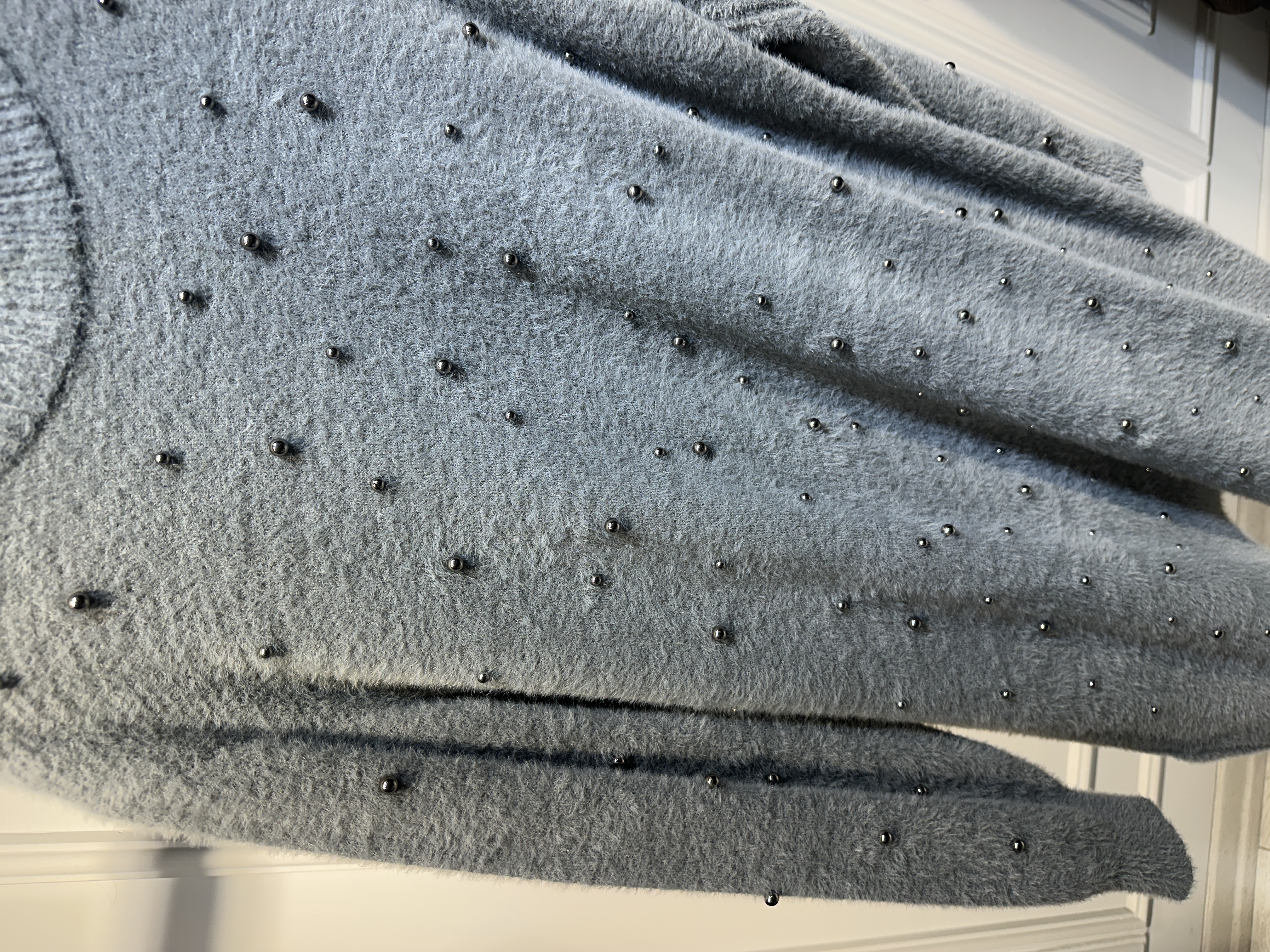 ANGORA İNCİLİ KAZAK GRİ