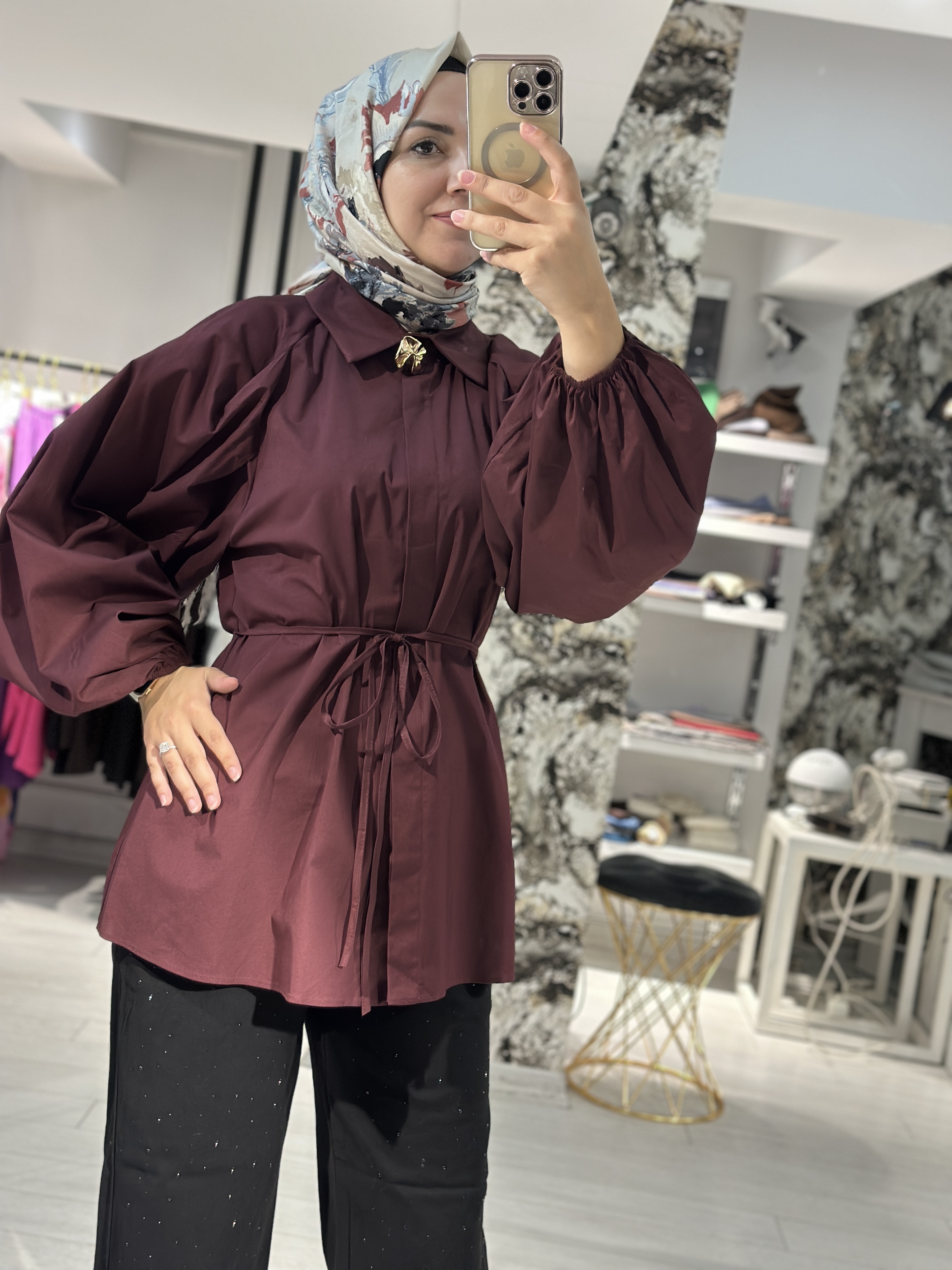 BALERİN GÖMLEK BORDO