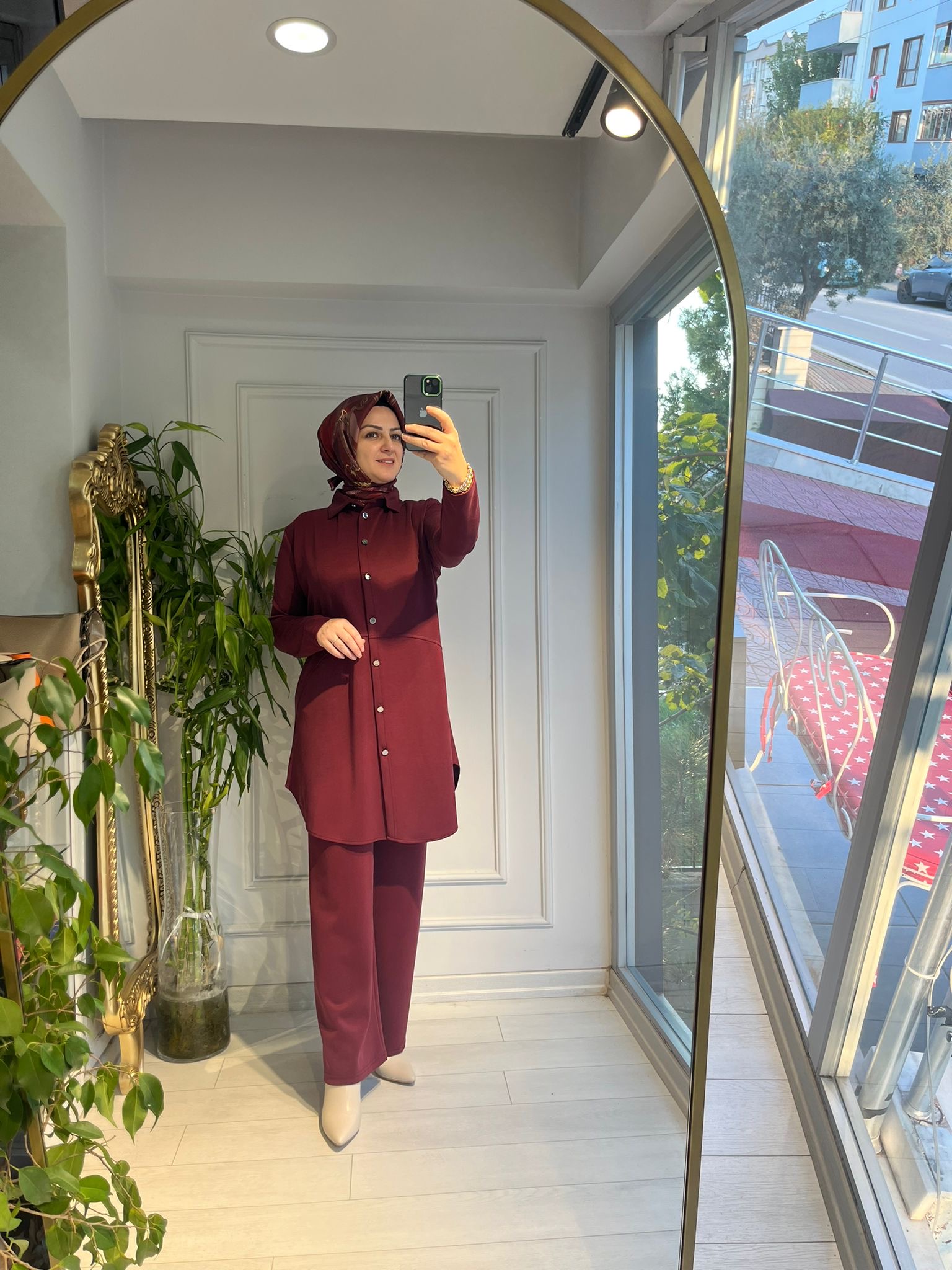 DÜĞMELİ OYSHO TAKIM BORDO