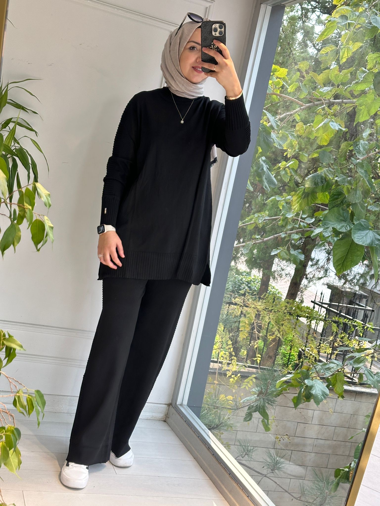 MERSERİZE PANTOLON TAKIM SİYAH