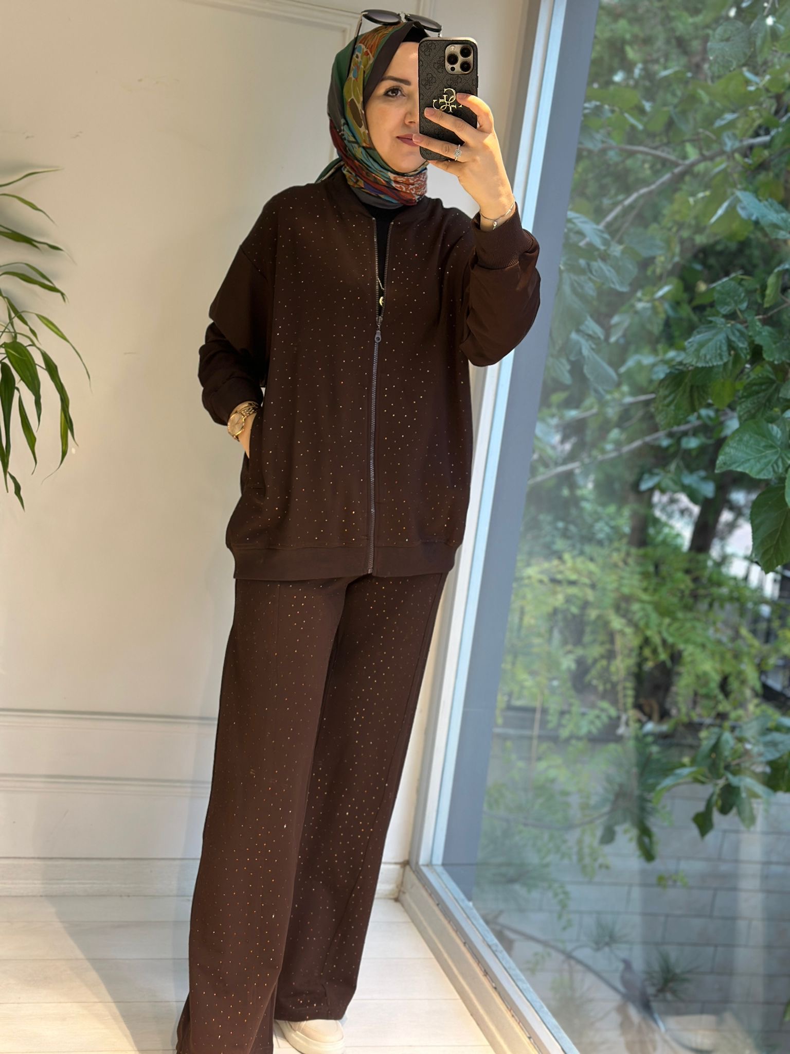 POP TAŞLI PANTOLONLU TK A KAHVE